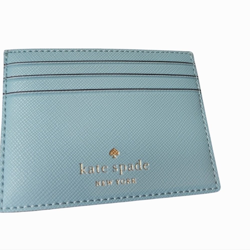 Kate Spade Smokey Blue Card Holder - Picture 2 of 11